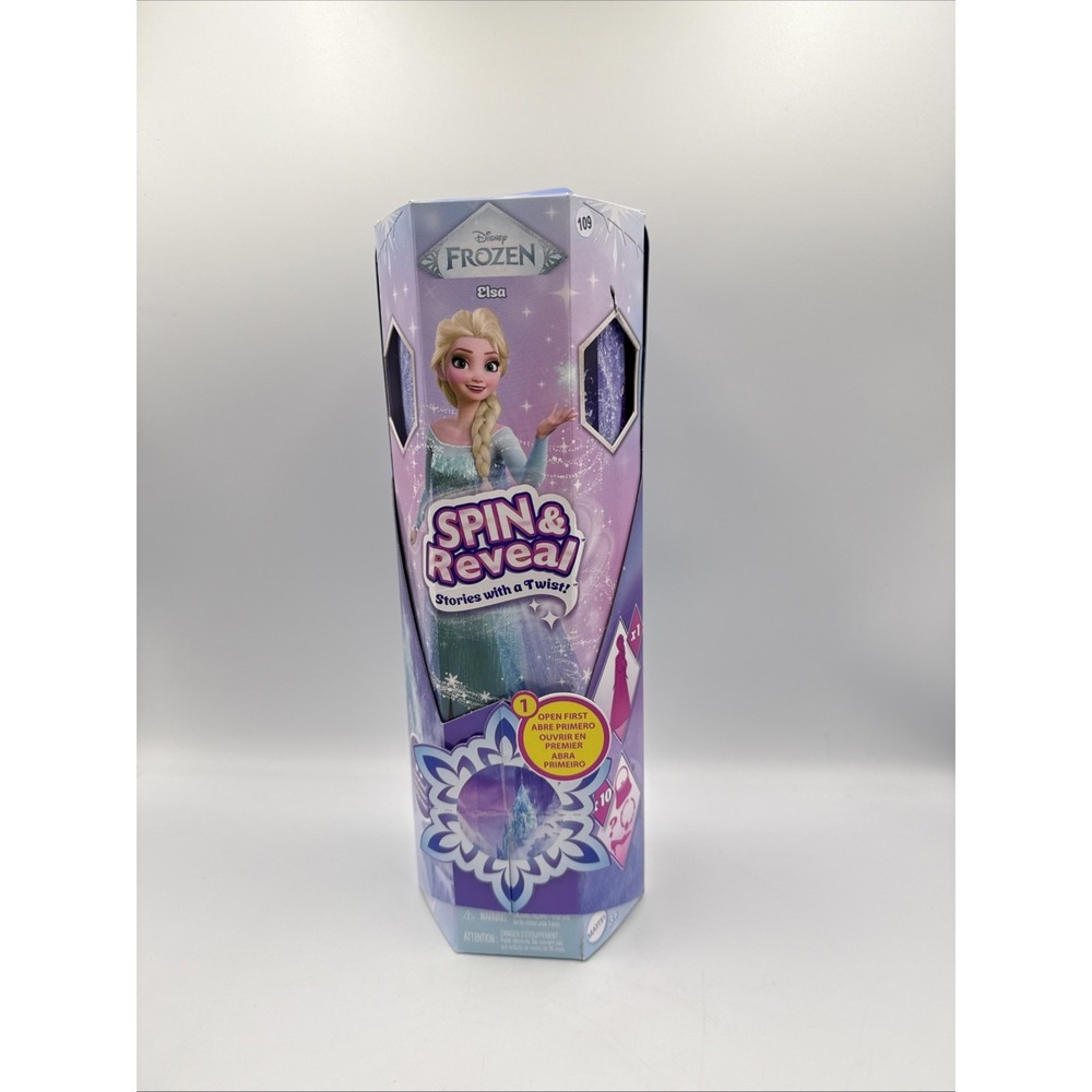Disney Frozen Spin & Reveal Elsa Doll Mattel NIB w 11 Surprises